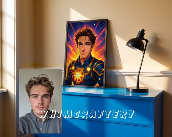 3c_mockup Fantasy Custom Anime Portrait from Photo | Personalized Digital Anime Drawing