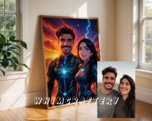 4c_mockup Fantasy Custom Anime Portrait from Photo | Personalized Digital Anime Drawing