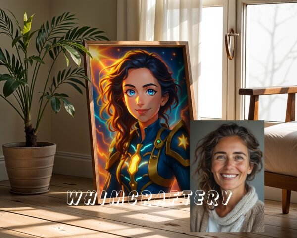 8c_mockup Fantasy Custom Anime Portrait from Photo | Personalized Digital Anime Drawing