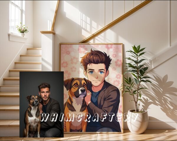 F11_9c_mockup Pastel Custom Anime Portrait from Photo | Personalized Digital Anime Drawing