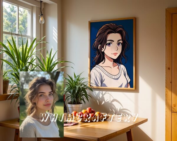 F12_1c_mockup Whimsical Custom Anime Portrait from Photo | Personalized Digital Anime Drawing