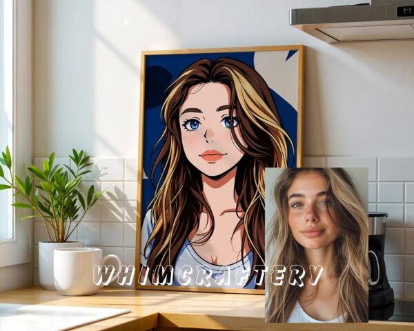 F12_2c_mockup Whimsical Custom Anime Portrait from Photo | Personalized Digital Anime Drawing