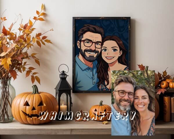 F12_4c_mockup Whimsical Custom Anime Portrait from Photo | Personalized Digital Anime Drawing