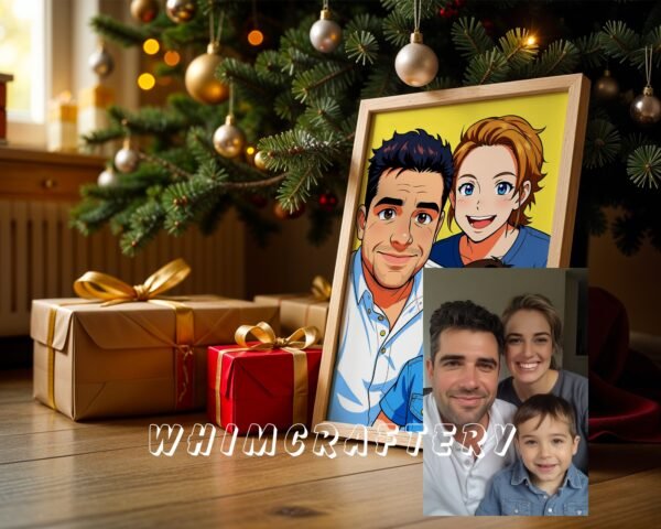 F13_1c_mockup Whimsical Custom Anime Portrait from Photo | Personalized Digital Anime Drawing