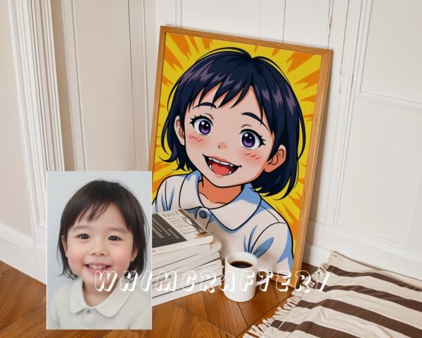 F13_5c_mockup Whimsical Custom Anime Portrait from Photo | Personalized Digital Anime Drawing