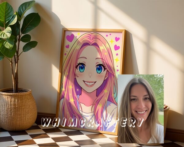 F15_8c_mockup Joyful Custom Anime Portrait from Photo | Personalized Digital Anime Drawing