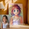 F15_9c_mockup Joyful Custom Anime Portrait from Photo | Personalized Digital Anime Drawing