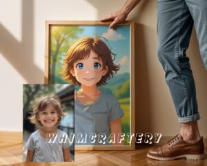 F16_10c_mockup Dreamy Custom Anime Portrait from Photo | Personalized Digital Anime Drawing