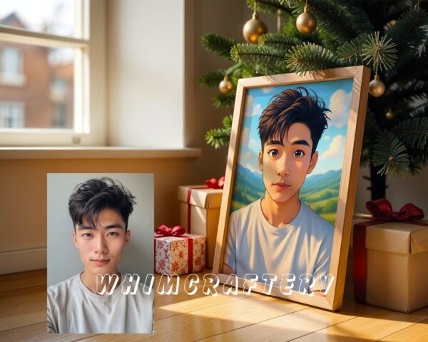 F16_3c_mockup Dreamy Custom Anime Portrait from Photo | Personalized Digital Anime Drawing