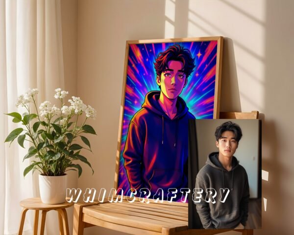 F17_2c_mockup Bold Custom Anime Portrait from Photo | Personalized Digital Anime Drawing