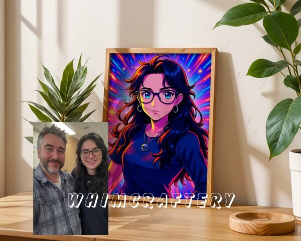F17_3c_mockup Bold Custom Anime Portrait from Photo | Personalized Digital Anime Drawing