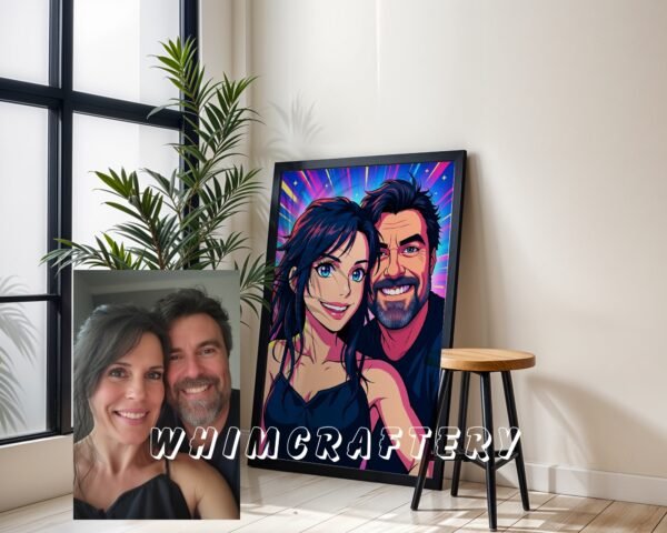 F17_4c_mockup Bold Custom Anime Portrait from Photo | Personalized Digital Anime Drawing