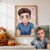 F18_2c_mockup Kawaii Custom Anime Portrait from Photo | Personalized Digital Anime Drawing