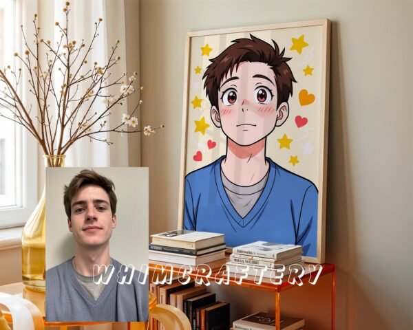 F18_4c_mockup Kawaii Custom Anime Portrait from Photo | Personalized Digital Anime Drawing