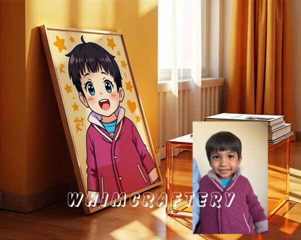 F18_7c_mockup Kawaii Custom Anime Portrait from Photo | Personalized Digital Anime Drawing
