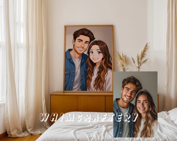 F19_4c_mockup Inspired Custom Anime Portrait from Photo | Personalized Digital Anime Drawing