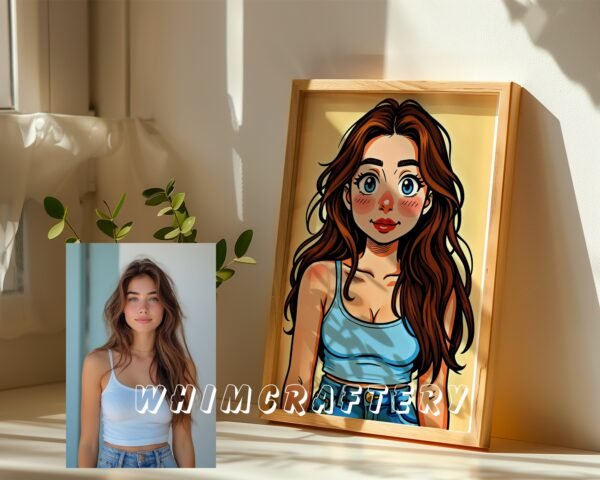 F1_7c_mockup Quirky Custom Anime Portrait from Photo | Personalized Digital Anime Drawing