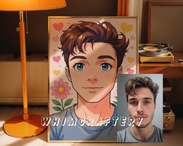 F21_3c_mockup Dreamy Custom Anime Portrait from Photo | Personalized Digital Anime Drawing