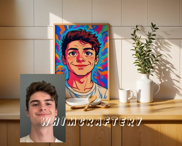 F22_1c_mockup Quirky Custom Anime Portrait from Photo | Personalized Digital Anime Drawing