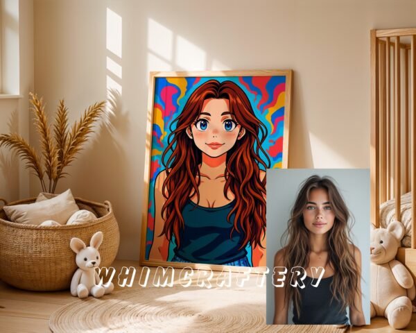 F22_2c_mockup Quirky Custom Anime Portrait from Photo | Personalized Digital Anime Drawing