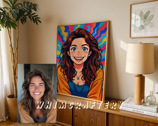 F22_4c_mockup Quirky Custom Anime Portrait from Photo | Personalized Digital Anime Drawing