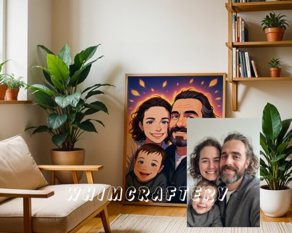 F23_1c_mockup Fantasy Custom Anime Portrait from Photo | Personalized Digital Anime Drawing