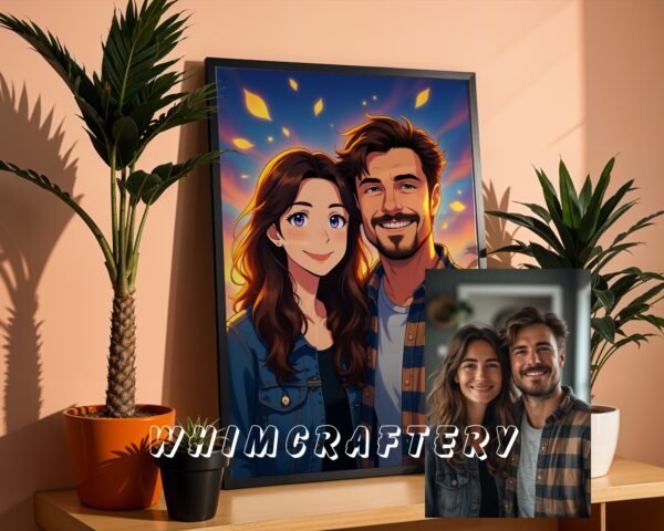 F23_2c_mockup Fantasy Custom Anime Portrait from Photo | Personalized Digital Anime Drawing