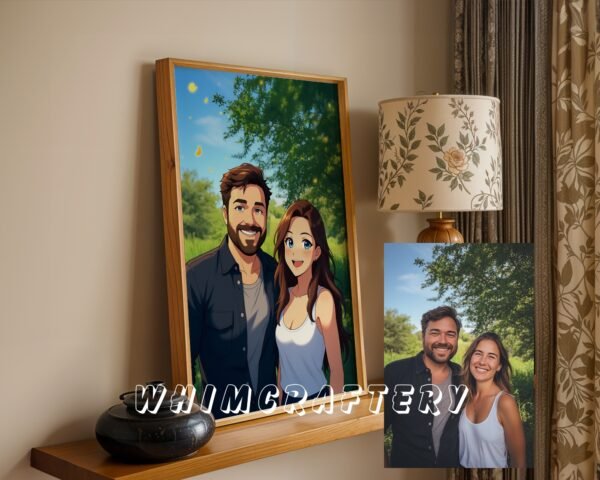 F23_4c_mockup Fantasy Custom Anime Portrait from Photo | Personalized Digital Anime Drawing