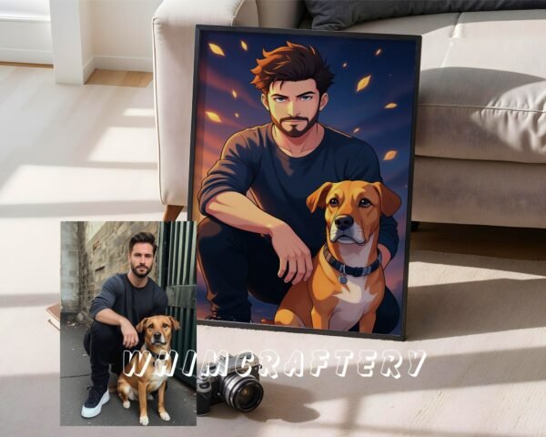 F23_7c_mockup Fantasy Custom Anime Portrait from Photo | Personalized Digital Anime Drawing