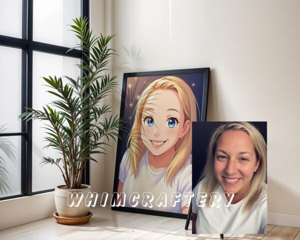 F25_7c_mockup Charming Custom Anime Portrait from Photo | Personalized Digital Anime Drawing