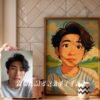 F26_4c_mockup Charming Custom Anime Portrait from Photo | Personalized Digital Anime Drawing