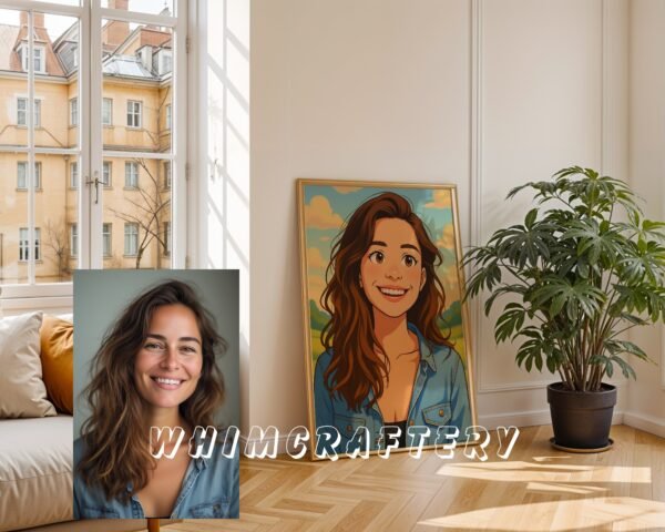 F26_7c_mockup Charming Custom Anime Portrait from Photo | Personalized Digital Anime Drawing