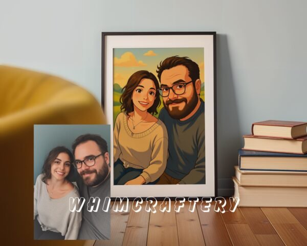 F26_8c_mockup Charming Custom Anime Portrait from Photo | Personalized Digital Anime Drawing