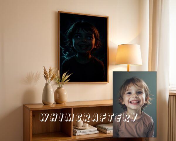 F27_10c_mockup Dark Custom Anime Portrait from Photo | Personalized Digital Anime Drawing