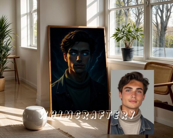 F27_2c_mockup Dark Custom Anime Portrait from Photo | Personalized Digital Anime Drawing