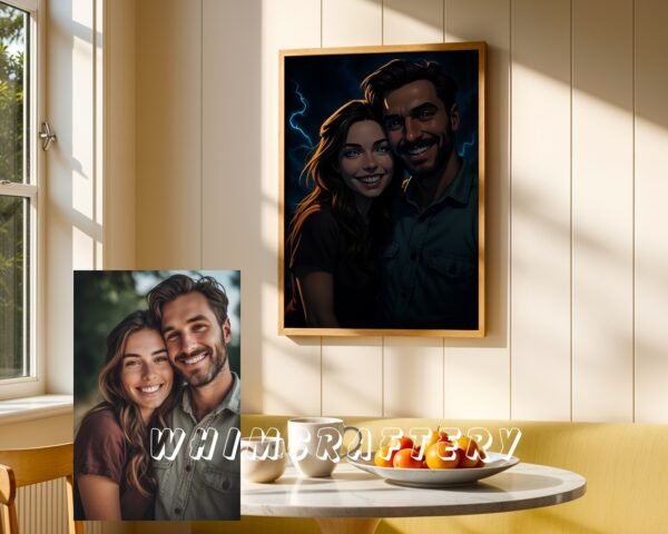 F27_3c_mockup Dark Custom Anime Portrait from Photo | Personalized Digital Anime Drawing