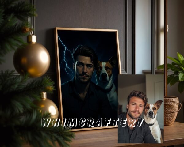 F27_7c_mockup Dark Custom Anime Portrait from Photo | Personalized Digital Anime Drawing