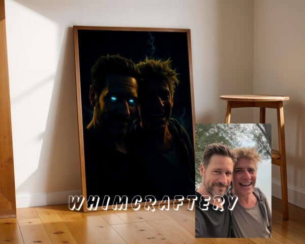 F27_8c_mockup Dark Custom Anime Portrait from Photo | Personalized Digital Anime Drawing