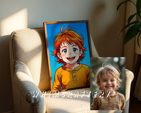F28_10c_mockup Playful Custom Anime Portrait from Photo | Personalized Digital Anime Drawing