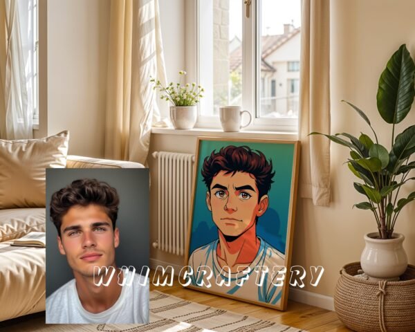 F28_1c_mockup Playful Custom Anime Portrait from Photo | Personalized Digital Anime Drawing