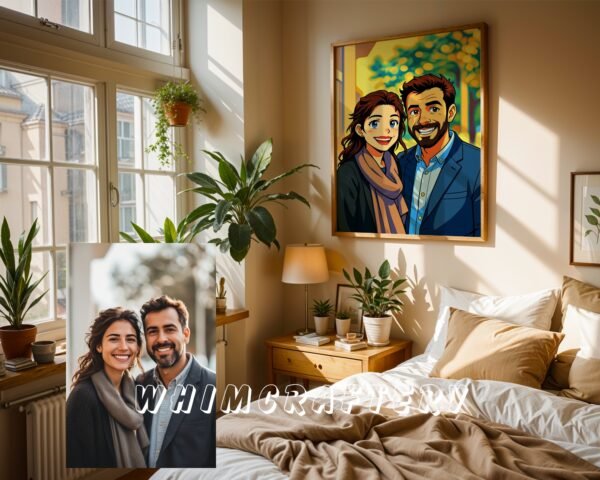 F28_3c_mockup Playful Custom Anime Portrait from Photo | Personalized Digital Anime Drawing