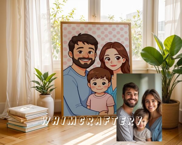 F29_10c_mockup Lovely Custom Anime Portrait from Photo | Personalized Digital Anime Drawing