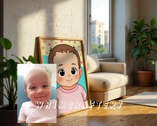 F29_6c_mockup Lovely Custom Anime Portrait from Photo | Personalized Digital Anime Drawing