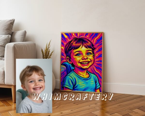 F30_6c_mockup Quirky Custom Anime Portrait from Photo | Personalized Digital Anime Drawing