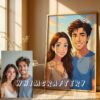 F3_2c_mockup Romantic Custom Anime Portrait from Photo | Personalized Digital Anime Drawing