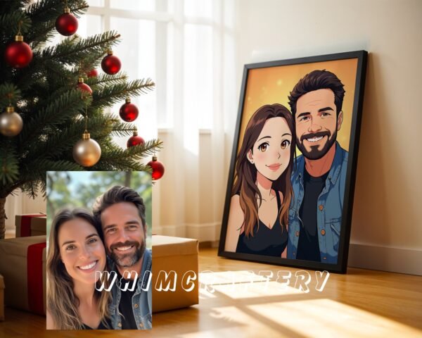 F4_5c_mockup Inspired Custom Anime Portrait from Photo | Personalized Digital Anime Drawing