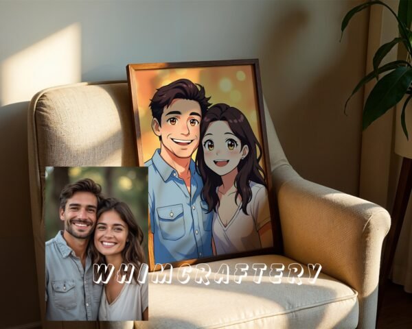 F4_7c_mockup Inspired Custom Anime Portrait from Photo | Personalized Digital Anime Drawing