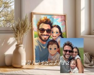 F5_2c_mockup Pastel Custom Anime Portrait from Photo | Personalized Digital Anime Drawing