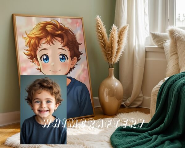 F5_7c_mockup Pastel Custom Anime Portrait from Photo | Personalized Digital Anime Drawing