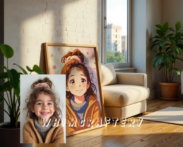 F5_8c_mockup Pastel Custom Anime Portrait from Photo | Personalized Digital Anime Drawing